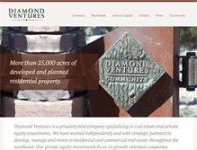 Tablet Screenshot of diamondventures.com